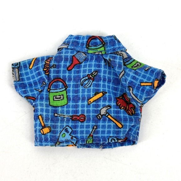 Mattel Barbie Tommy Fashion Favorites Doll Clothes Blue Tool Print Top 98230-95 - Picture 3 of 5